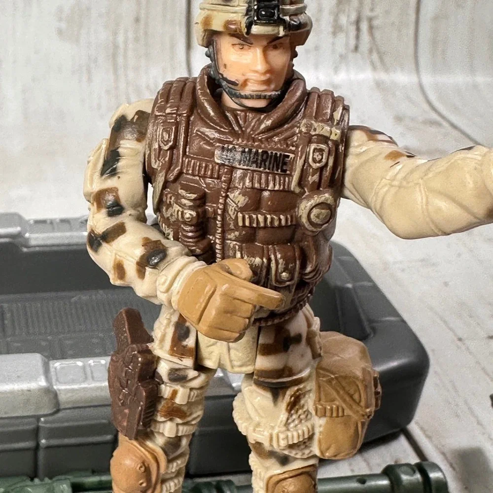 CHAP MEI Army Men Lot Articulated & Static Figures w/ Weapons Vintage Military‎